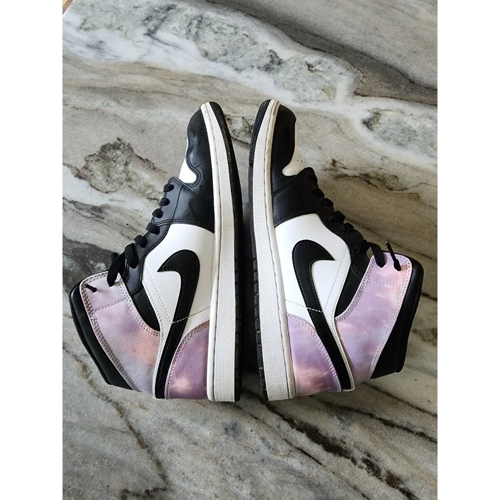 Jordan 1 Mid Zen Master Black White Amethyst‎ DM1200-001 Mens Size 11